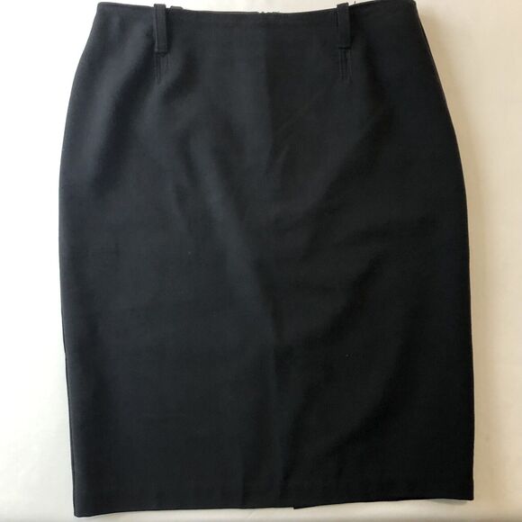Studio M Pencil Skirt Women 2 Black Fully Lined Viscose Blend Stretch Workwear - Picture 1 of 12